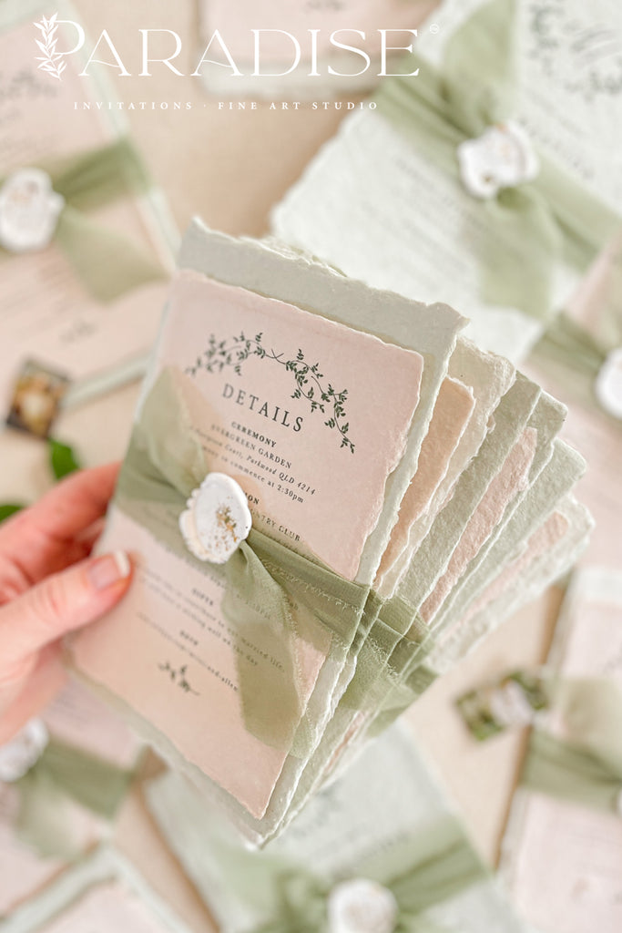 Kai Handmade Paper Wedding Invitation Sets