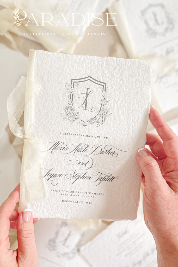 Maisy Handmade Paper Wedding Program