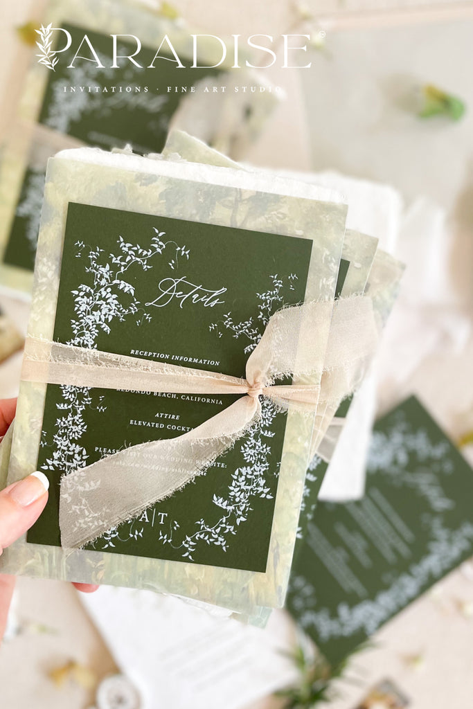 Luna Handmade Paper Wedding Invitation Sets