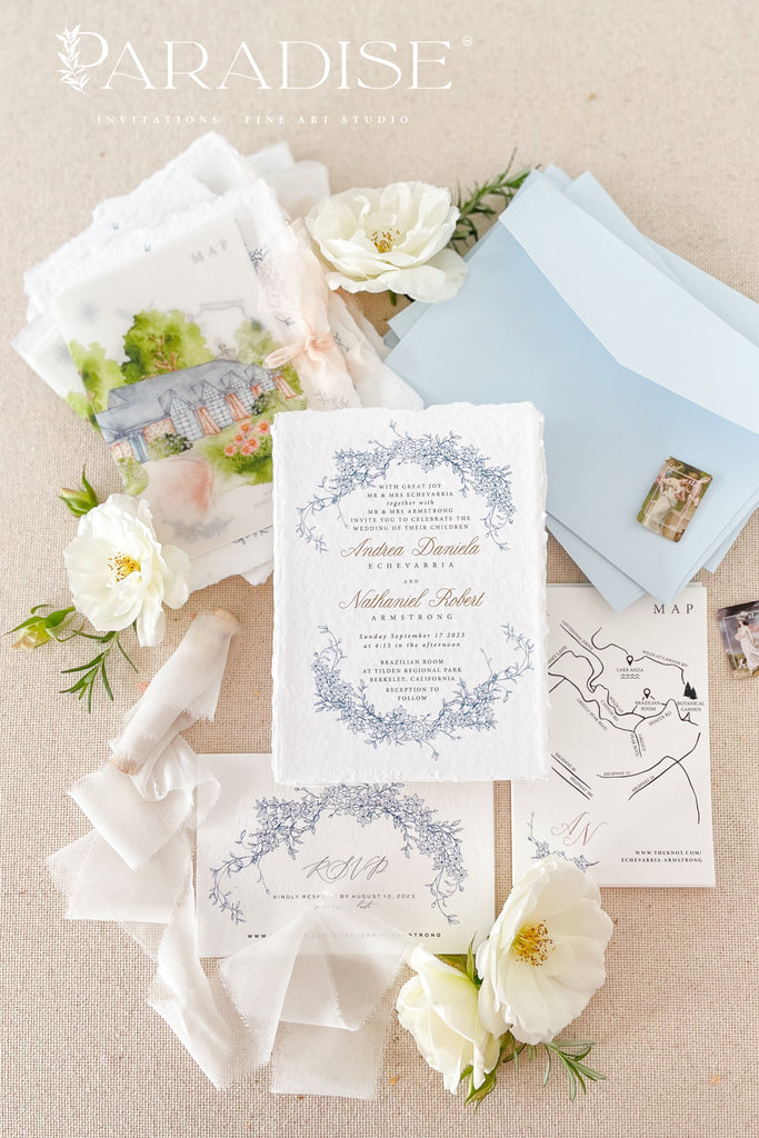 Giuliana Handmade Paper Wedding Invitation Sets