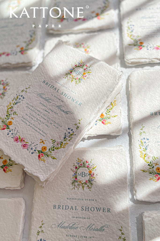 Aletta Handmade Bridal Shower Invitations