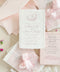 Announce your special day with the effortless, romantic charm of these handmade paper wedding invitations. Crafted for a boho wedding, this suite captures the free-spirited beauty of the season. Each invite is printed on soft and luxurious cotton paper, providing a unique, tactile experience for your guests. The light, airy design and premium paper are the perfect combination for a memorable summer wedding.