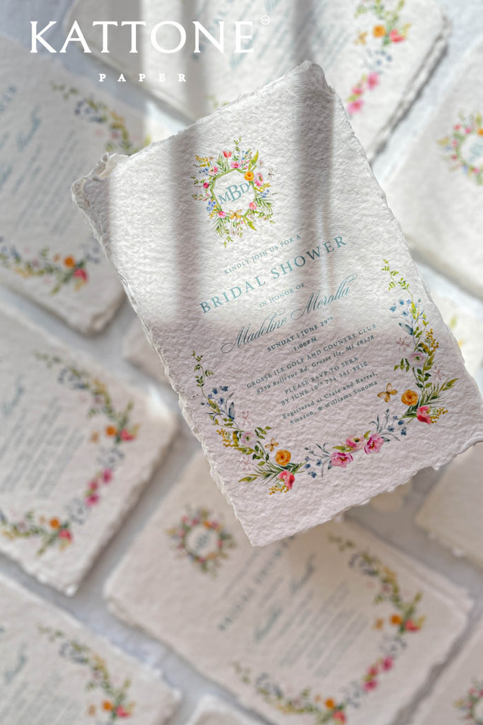 Aletta Handmade Bridal Shower Invitations