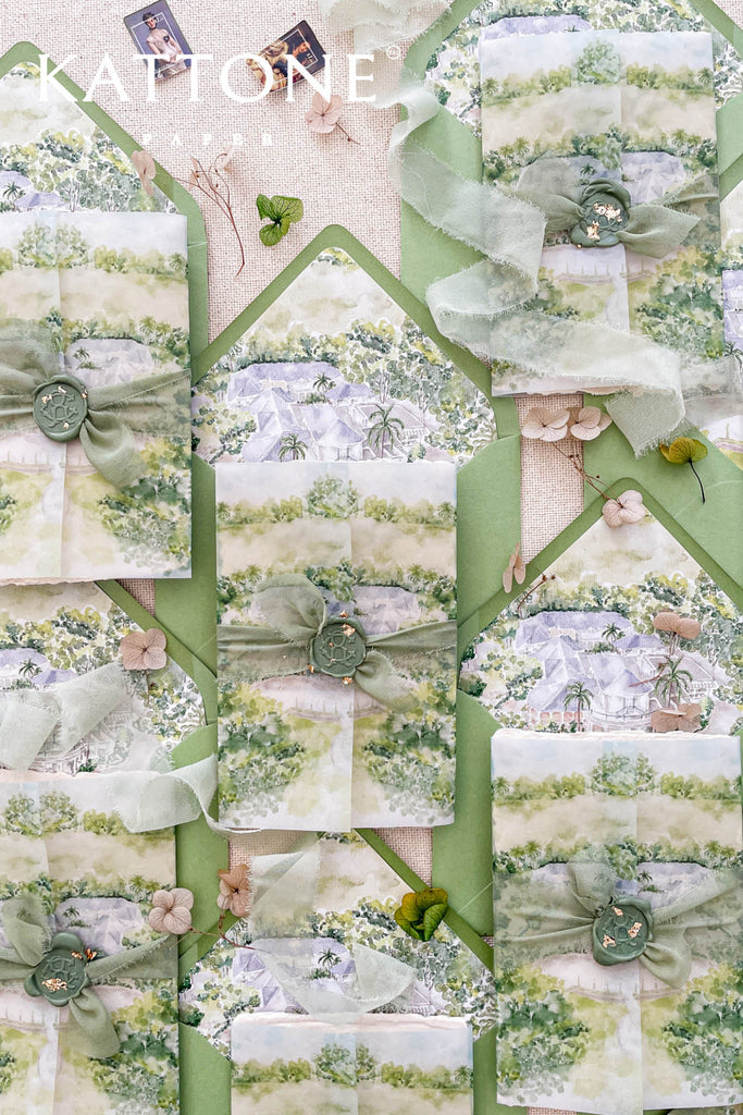 Opaline Handmade Paper Wedding Invitations