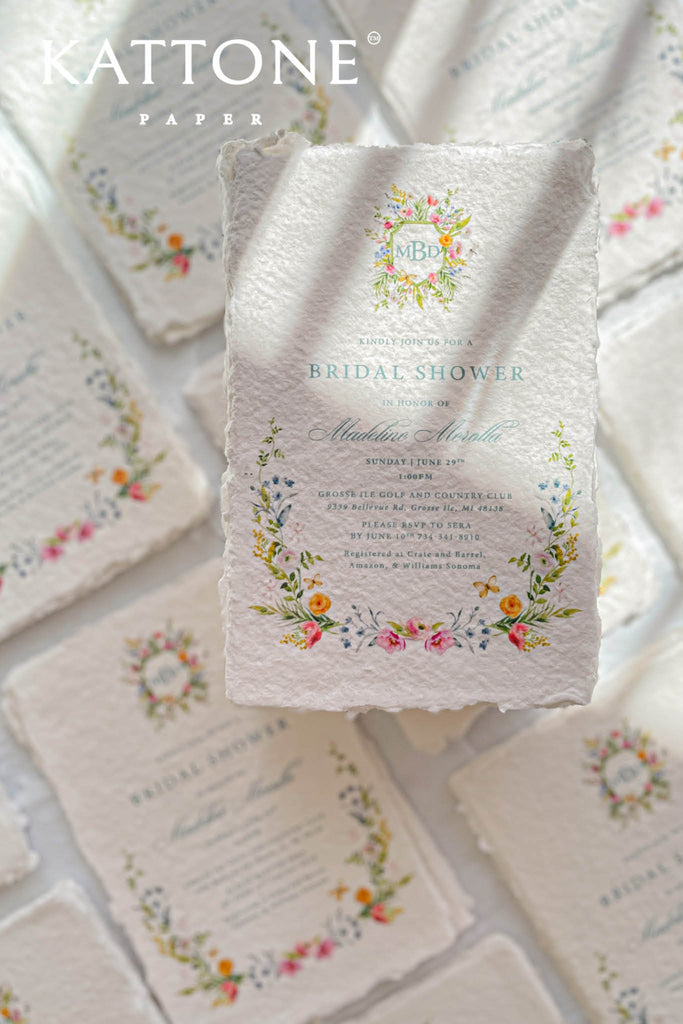 Aletta Handmade Bridal Shower Invitations