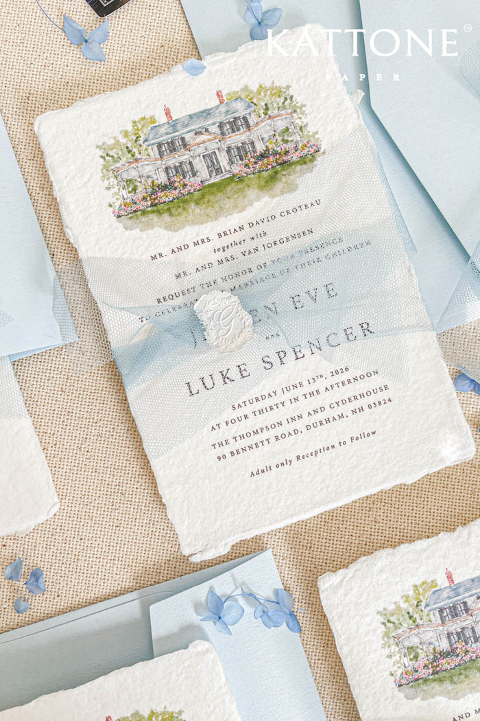 Aeris Handmade Paper Wedding Invitation Sets