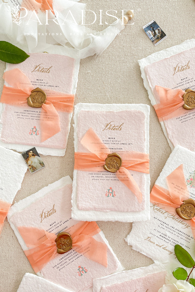 Rosabella Handmade Paper Wedding Invitation Sets