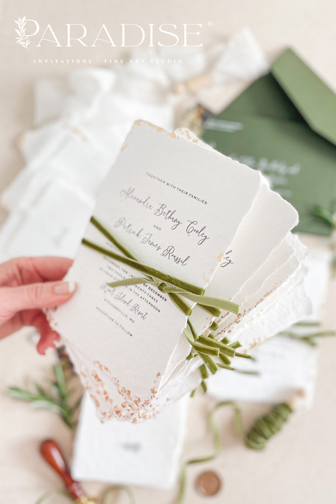 Sofia Handmade Paper Wedding Invitation Sets