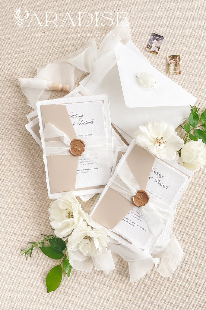 Amarilla Handmade Paper Wedding Invitation Sets