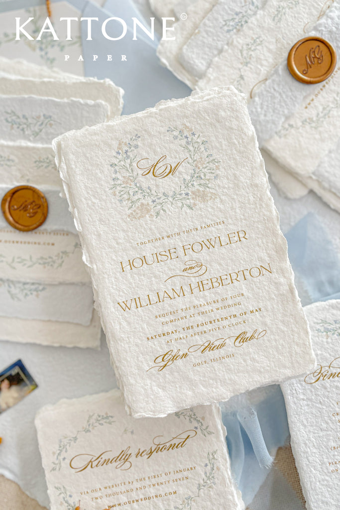 Alcina Handmade Paper Wedding Invitation Sets