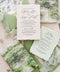 Announce your marriage with an invitation suite that is a work of fine art. These romantic garden wedding invites feature a bespoke custom venue illustration watercolor, hand-painted to capture the unique charm of your location. A subtle and sophisticated touch is added with blind embossing, creating a raised texture of delicate botanical details that adds to the luxurious feel. The combination of artistry and texture makes this a truly special and memorable romantic suite.