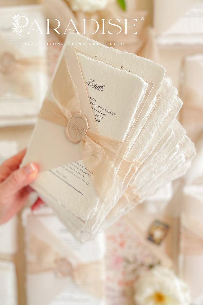 Blake Handmade Paper Wedding Invitation Sets