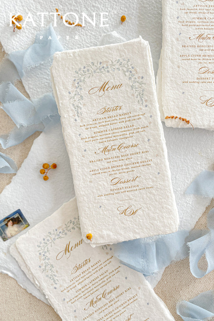 Adry Handmade Paper Wedding Menus