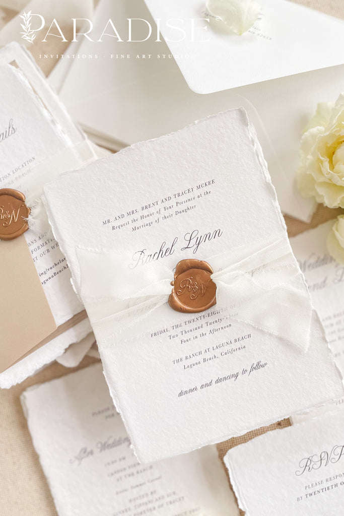 Amarilla Handmade Paper Wedding Invitation Sets