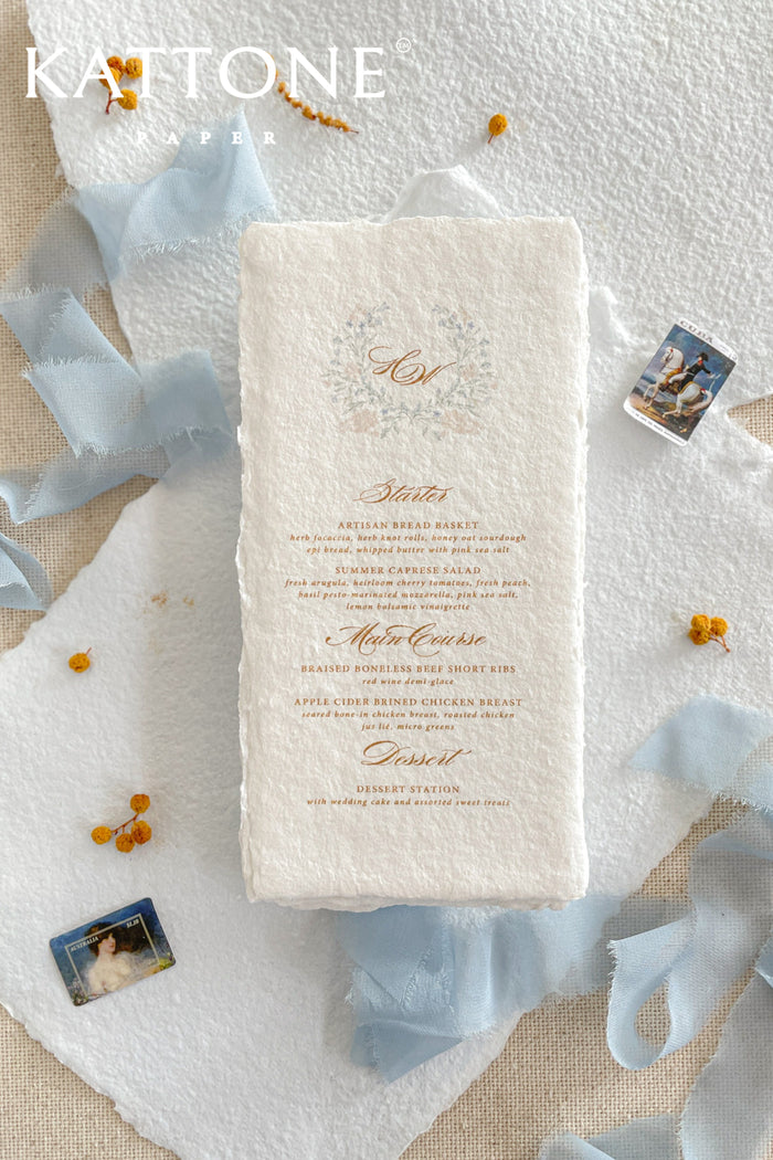 Adry Handmade Paper Wedding Menus