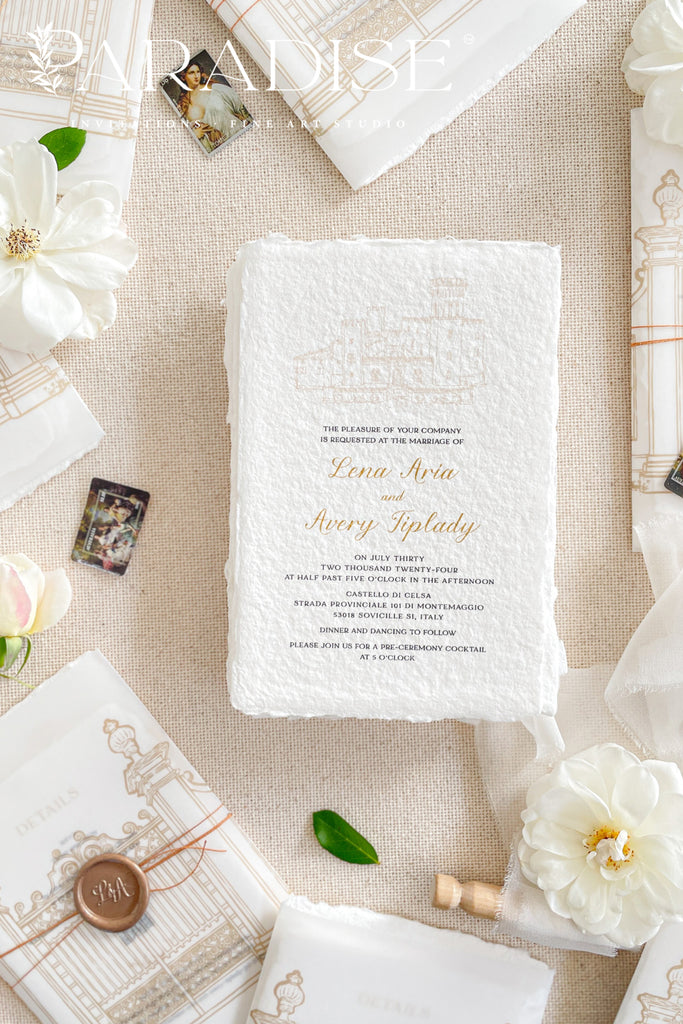 Aelin Handmade Paper Wedding Invitation Sets