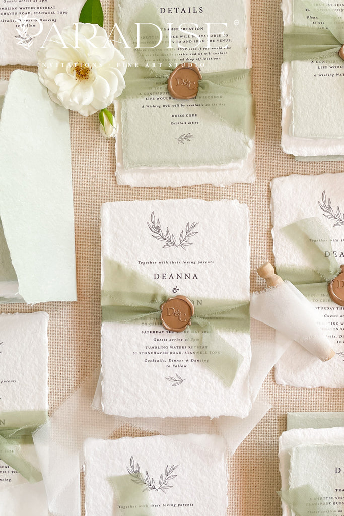 Madilyn Handmade Paper Wedding Invitations