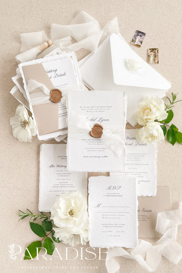 Amarilla Handmade Paper Wedding Invitation Sets