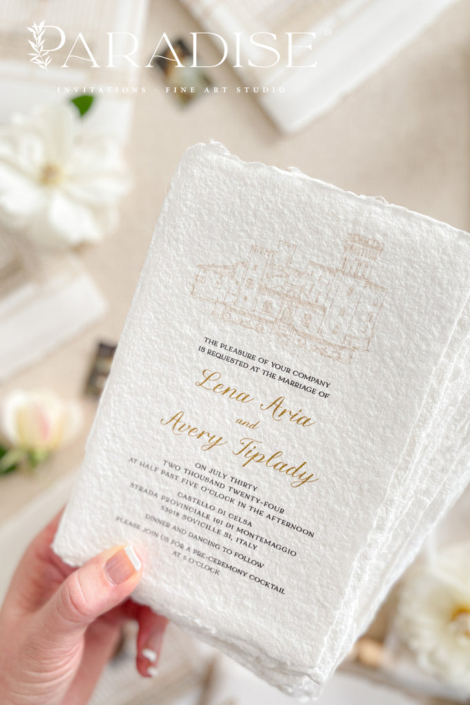 Aelin Handmade Paper Wedding Invitation Sets