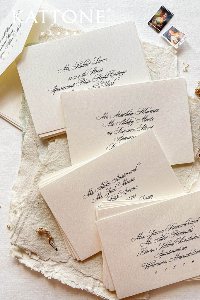 Coco Linen Envelopes and Address Printing