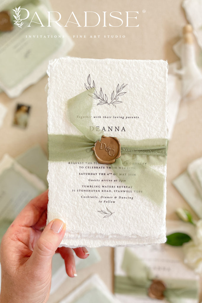 Madilyn Handmade Paper Wedding Invitations