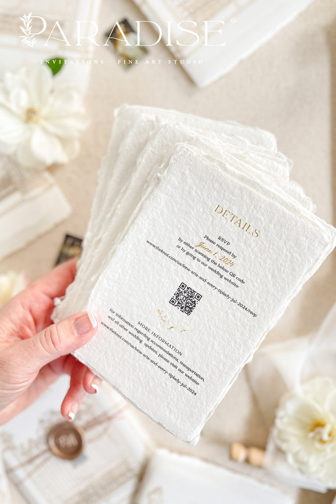 Aelin Handmade Paper Wedding Invitation Sets