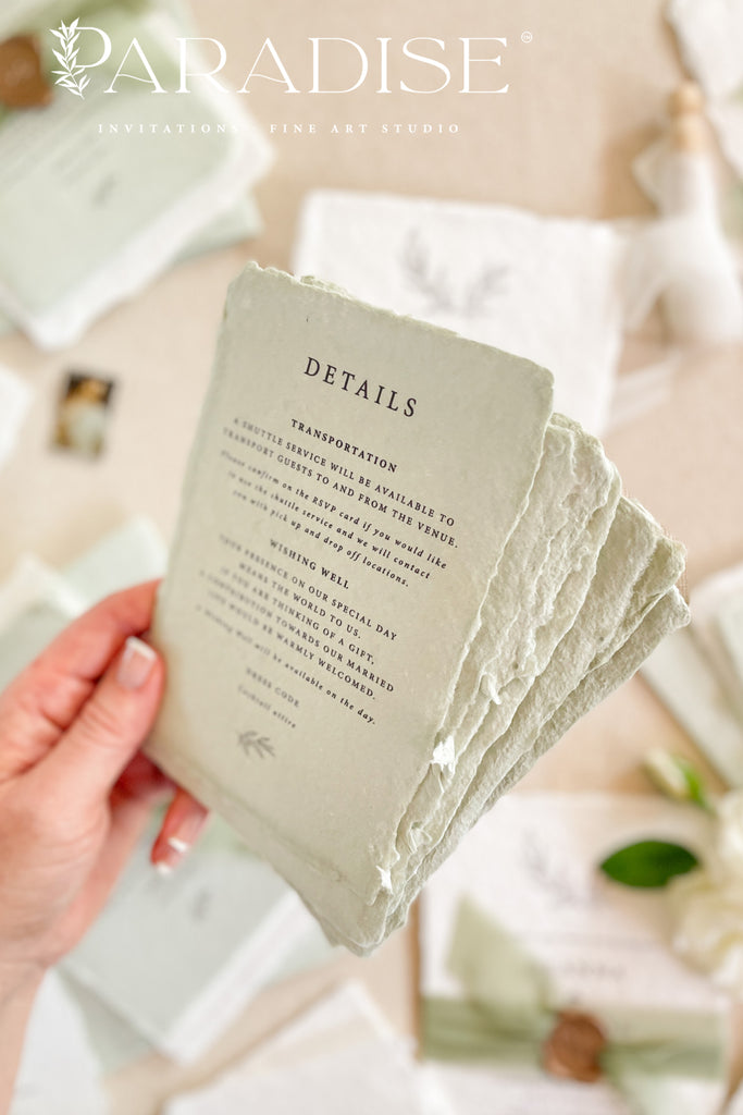 Madilyn Handmade Paper Wedding Invitations