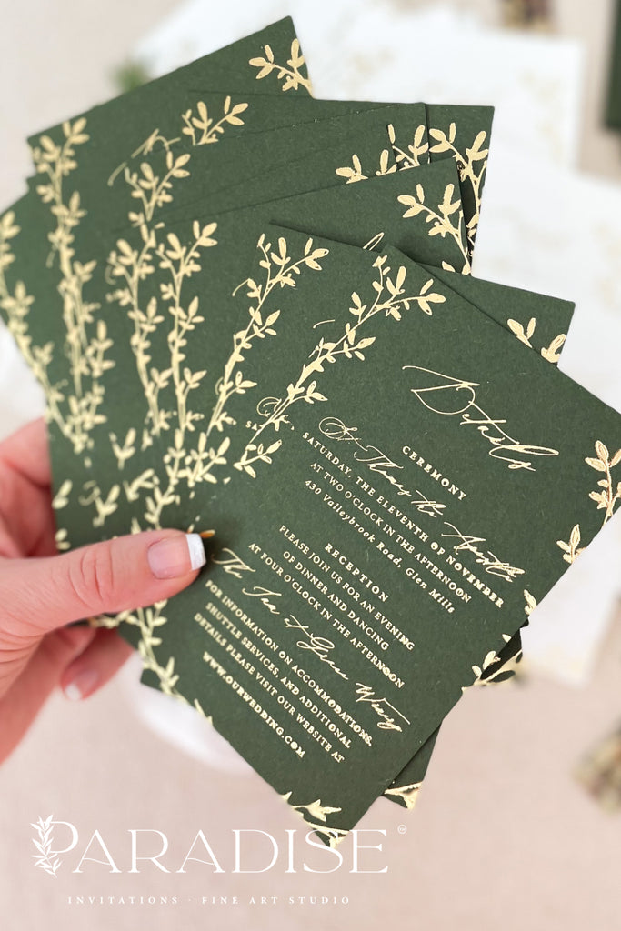 Hailey Gold Foil Wedding Invitation Sets