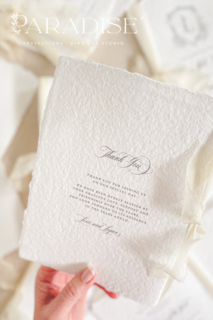 Maisy Handmade Paper Wedding Program