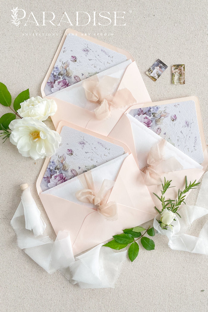 Soft Peach Envelopes and Liners