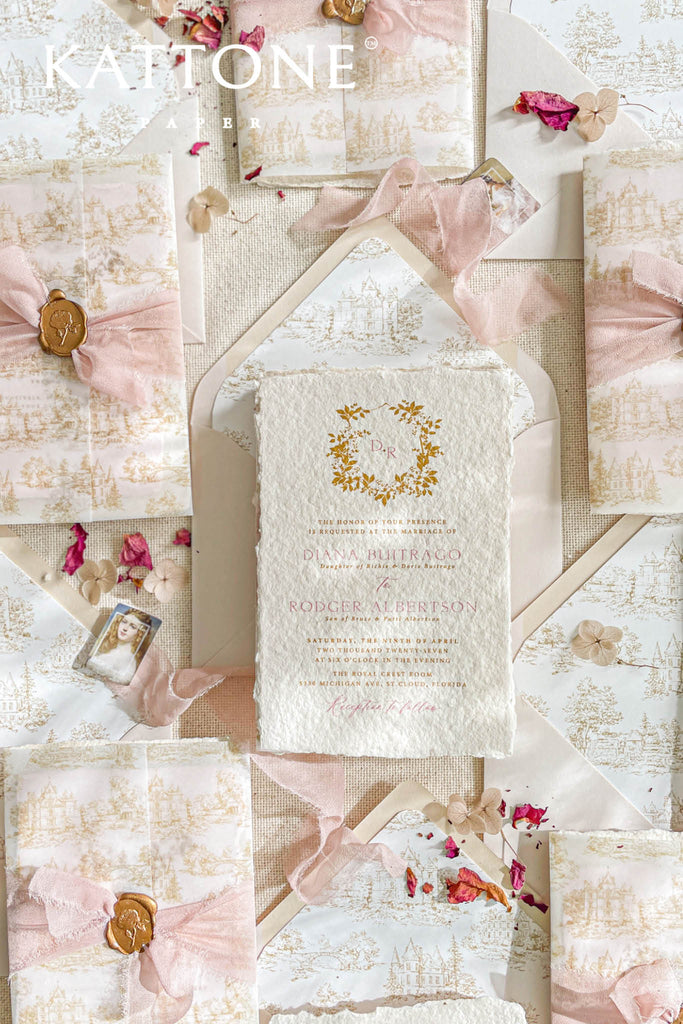 Alouette Handmade Paper Wedding Invitations