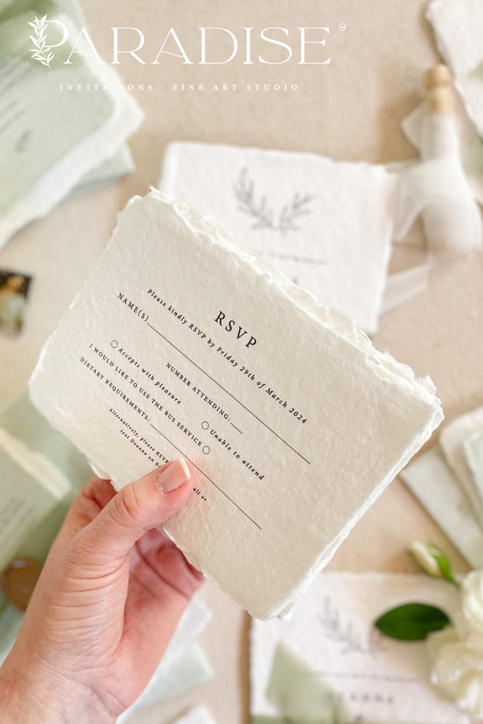 Madilyn Handmade Paper Wedding Invitations