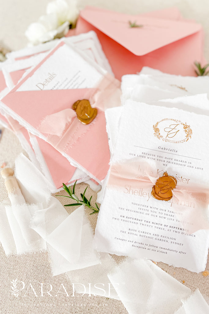 Jovanna Handmade Paper Wedding Invitation Sets