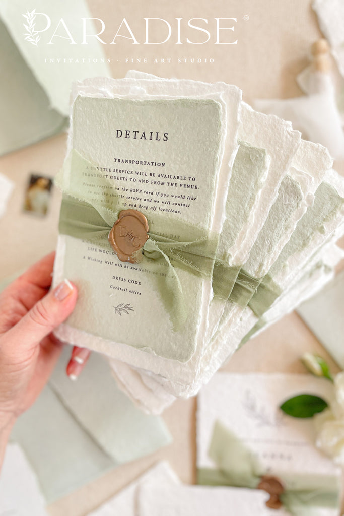 Madilyn Handmade Paper Wedding Invitations