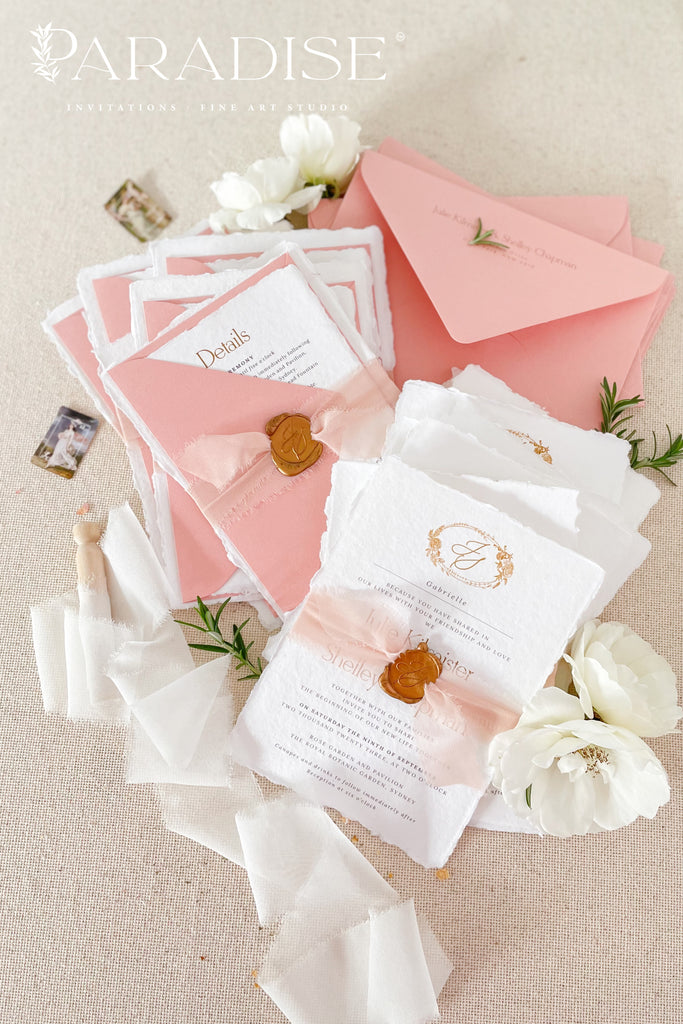 Jovanna Handmade Paper Wedding Invitation Sets