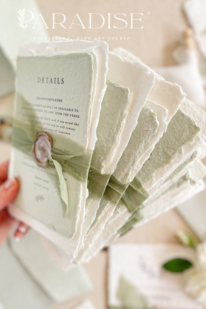 Madilyn Handmade Paper Wedding Invitations