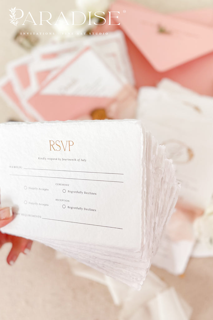 Jovanna Handmade Paper Wedding Invitation Sets