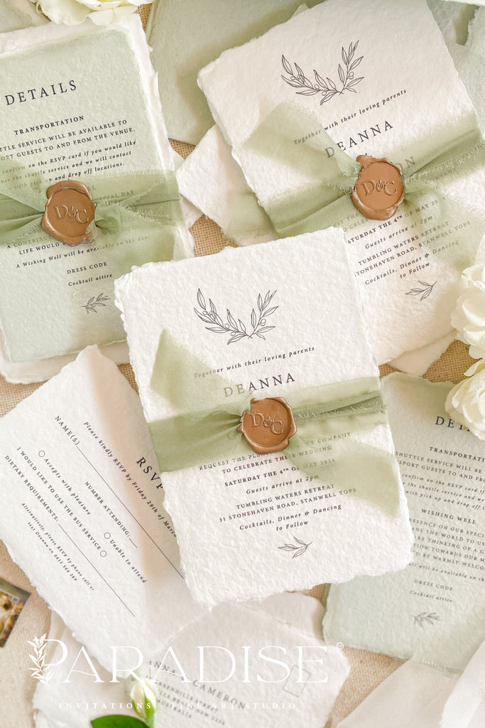 Madilyn Handmade Paper Wedding Invitations