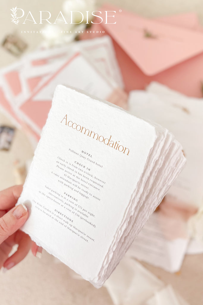 Jovanna Handmade Paper Wedding Invitation Sets