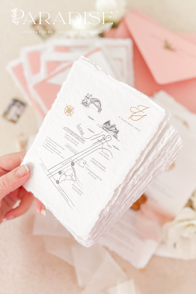 Jovanna Handmade Paper Wedding Invitation Sets