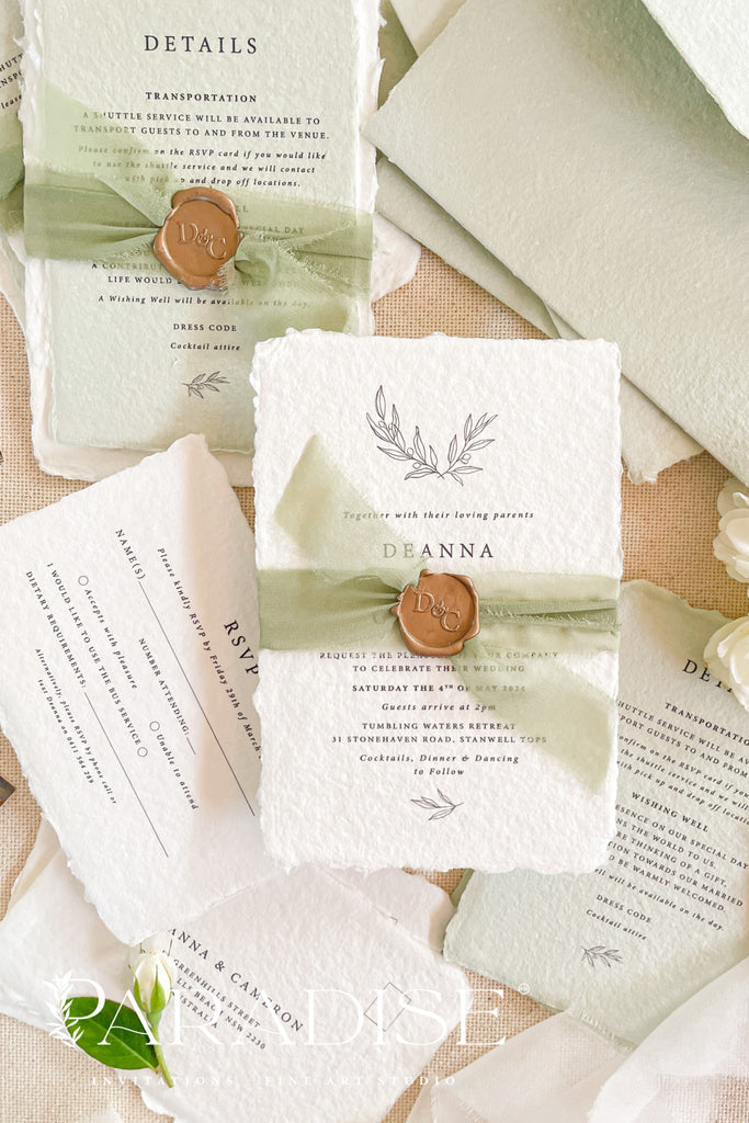 Madilyn Handmade Paper Wedding Invitations