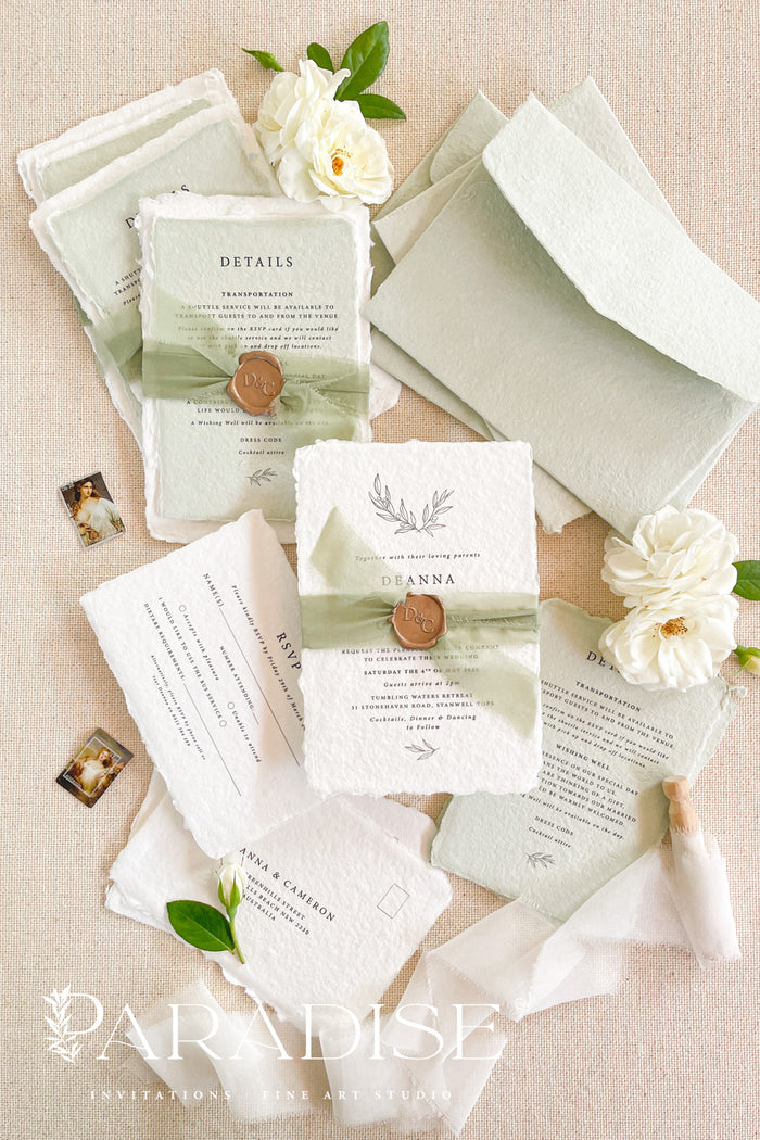 Madilyn Handmade Paper Wedding Invitations