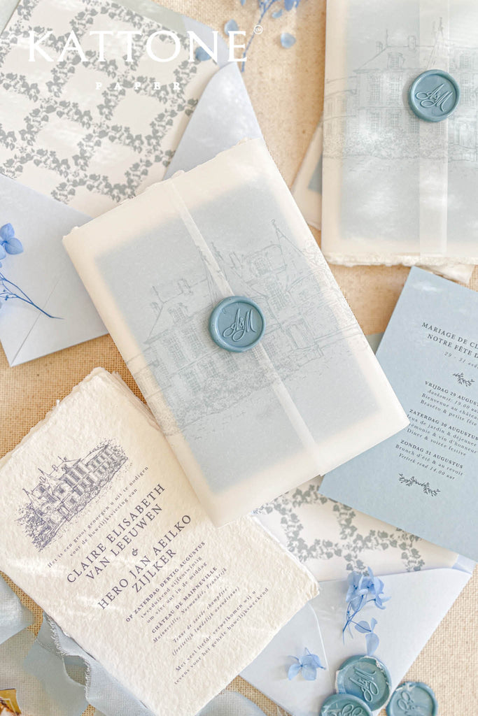 Etta Handmade Paper Wedding Invitations