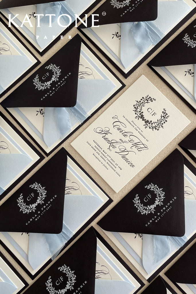 Amalfi Monogram Wedding Invitation Sets