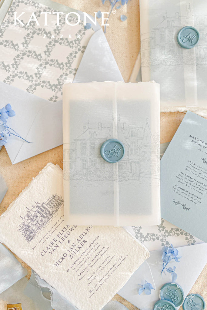 Etta Handmade Paper Wedding Invitations
