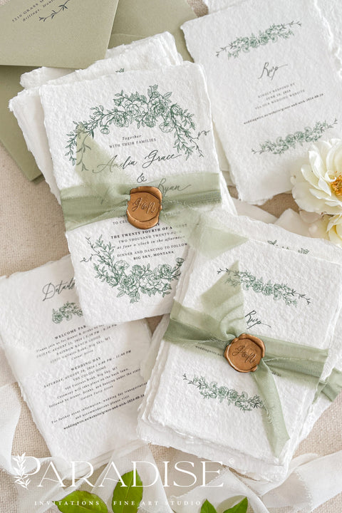 Celebrate your love surrounded by nature’s beauty with our handmade greenery wedding invitations, a perfect blend of botanical artistry and timeless craftsmanship. Each invitation is handcrafted with care and adorned with elegant watercolor leaves, lush greenery, and delicate floral accents -evoking the freshness and serenity of a garden in bloom. Perfect for botanical, garden, rustic, or modern minimalist weddings.