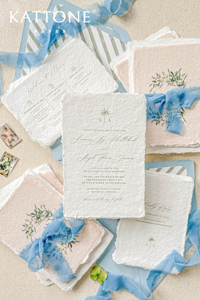 Bailee Handmade Paper Wedding Invitation Sets