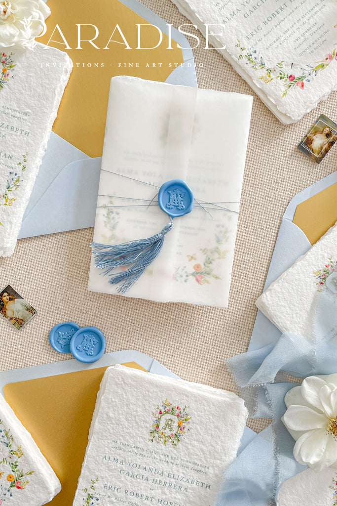 Calliope Handmade Paper Wedding Invitation Sets