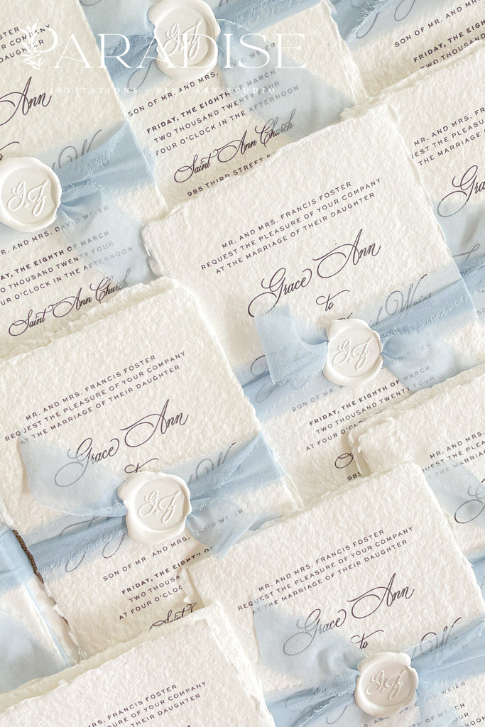 Elsie Handmade Paper Wedding Invitations