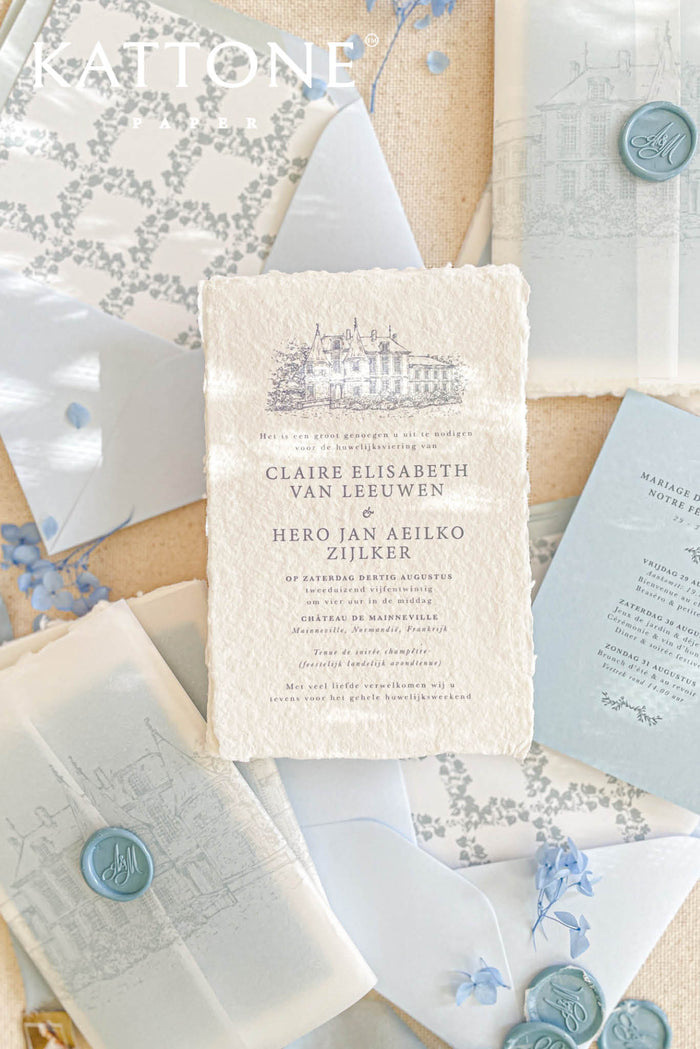 Etta Handmade Paper Wedding Invitations